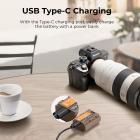 NP-FZ100 Battery with USB Type C Fast Charging, 2280mAh Camera Battery for Sony A7iii, Alpha A7R3, A6600, A7R IV, Alpha a9 II, No Charger Needed NP-FZ100 Battery with USB Type C Fast Charging, 2280mAh Camera Battery for Sony A7iii, Alpha A7R3, A6600, A7R IV, Alpha a9 II, No Charger Needed